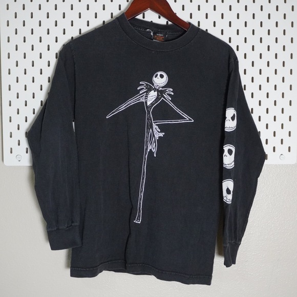 Nightmare Before Christmas Long Sleeve Jack Skellington Shirt Small Halloween - Picture 1 of 5